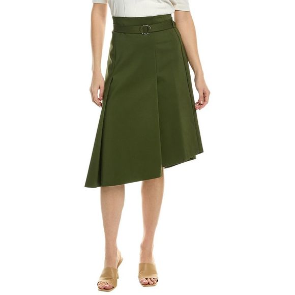 Dkny Womens Faux Suede Midi Pleated Skirt In Beige | ModeSens